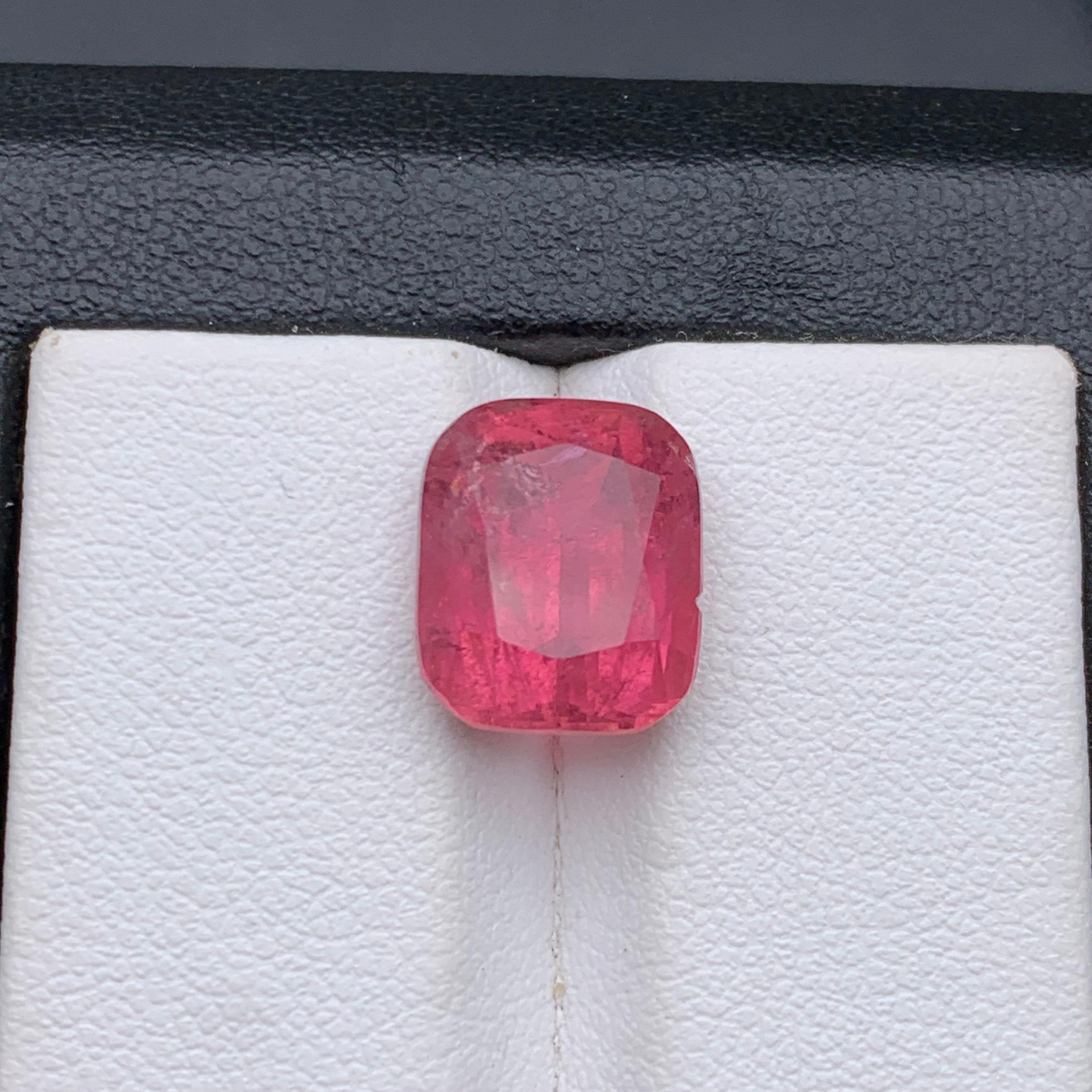 Pink Natural Tourmaline Ring, Necklace Pendant Loose Gemstone 6.30Ct Cushion Cut For Sale 8