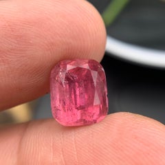 Rosa natürlichen Turmalin Ring, Halskette Anhänger lose Edelstein 6.30Ct Cushion Cut