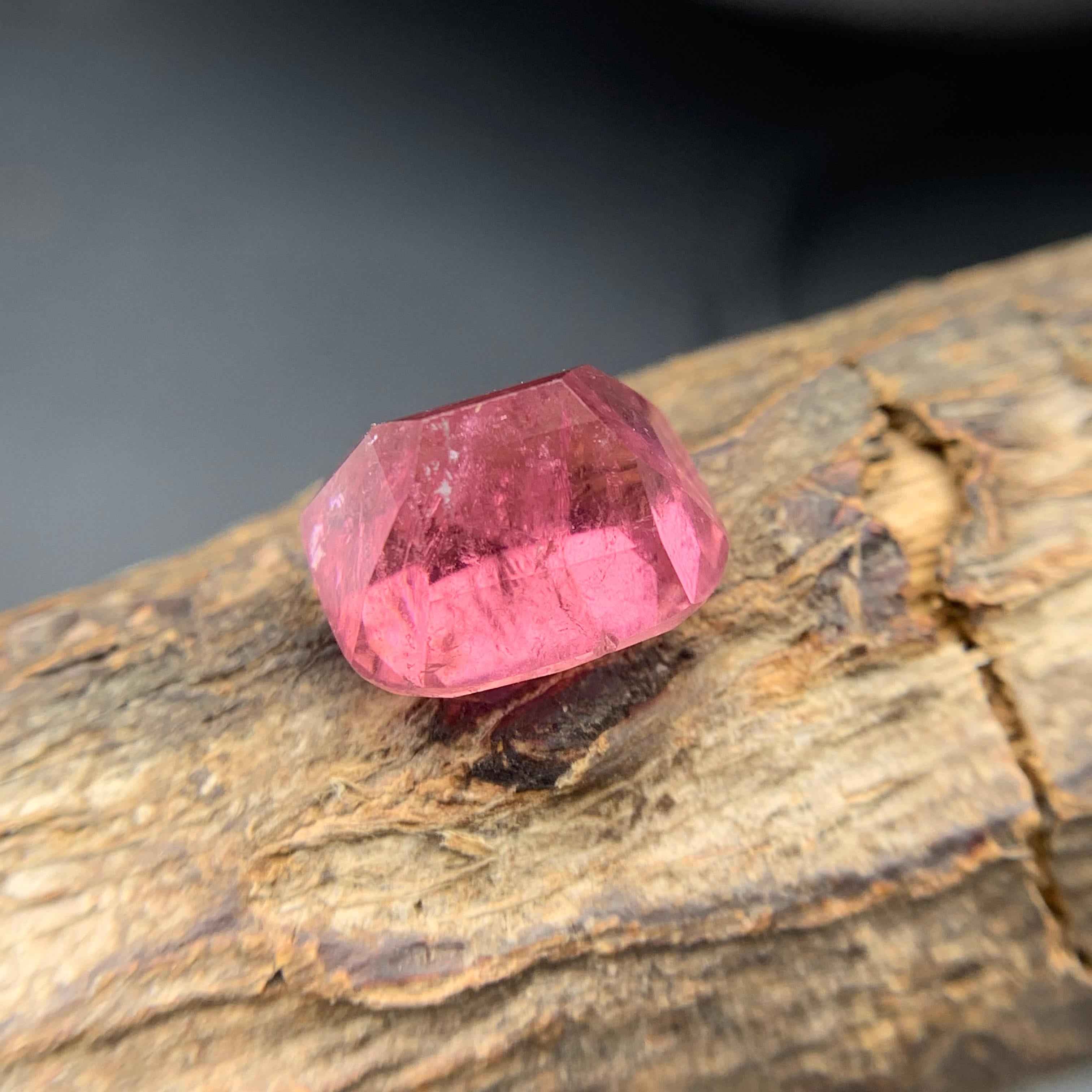 Pink Natural Tourmaline Ring, Necklace Pendant Loose Gemstone 6.30Ct Cushion Cut For Sale 1