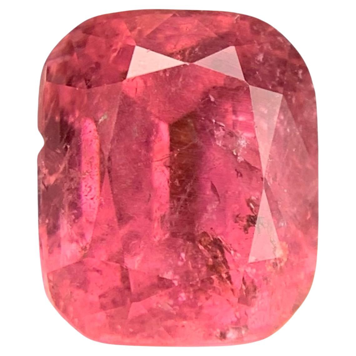 Pink Natural Tourmaline Ring, Necklace Pendant Loose Gemstone 6.30Ct Cushion Cut