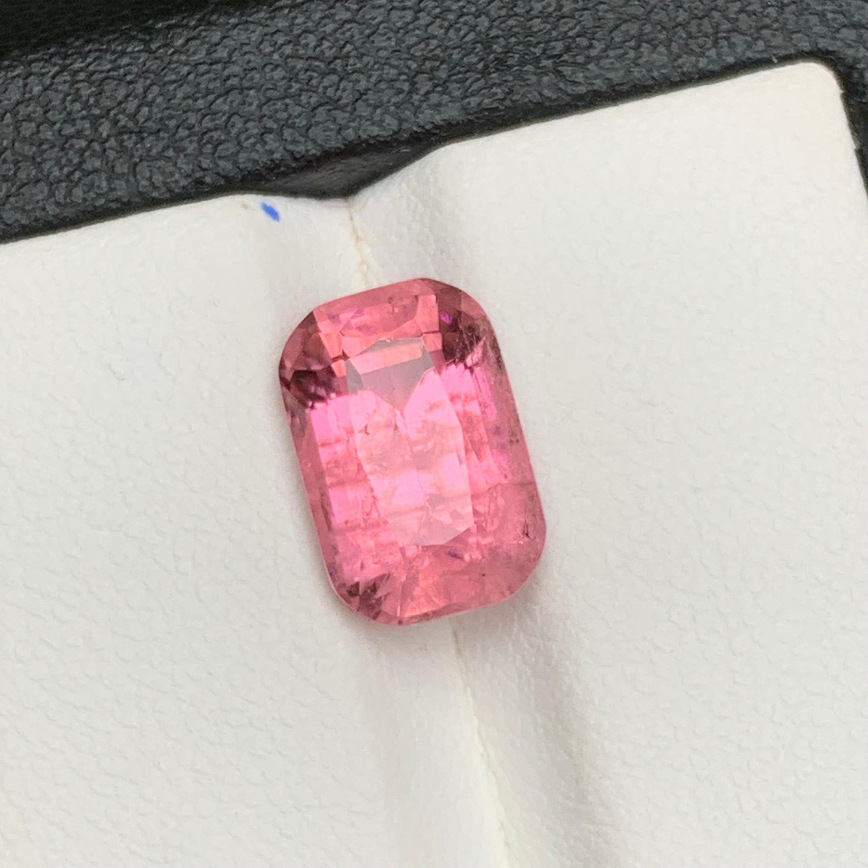 Pink Natural Tourmaline Ring, Pendant Loose Gemstone 4.20 Ct Cushion Cut-Jewelry For Sale 8