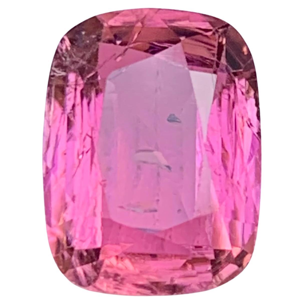 Pink Natural Tourmaline Ring, Pendant Loose Gemstone 4.50 Ct Cushion Cut-Jewelry