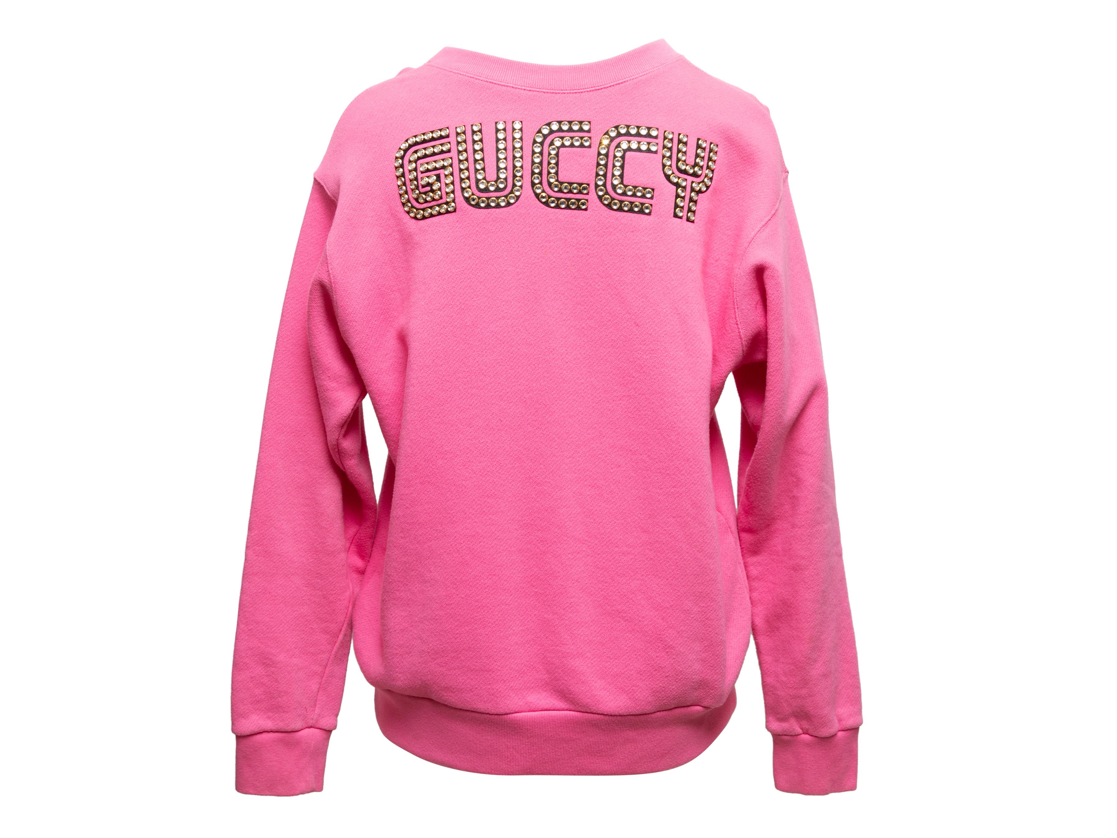 Pink & Navy Gucci Maison De L'Amour Sweatshirt Size US XS In Good Condition For Sale In New York, NY