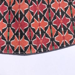 Framed Nepalese Textile Wall Hanging in Acrylic with Gold Standoffs