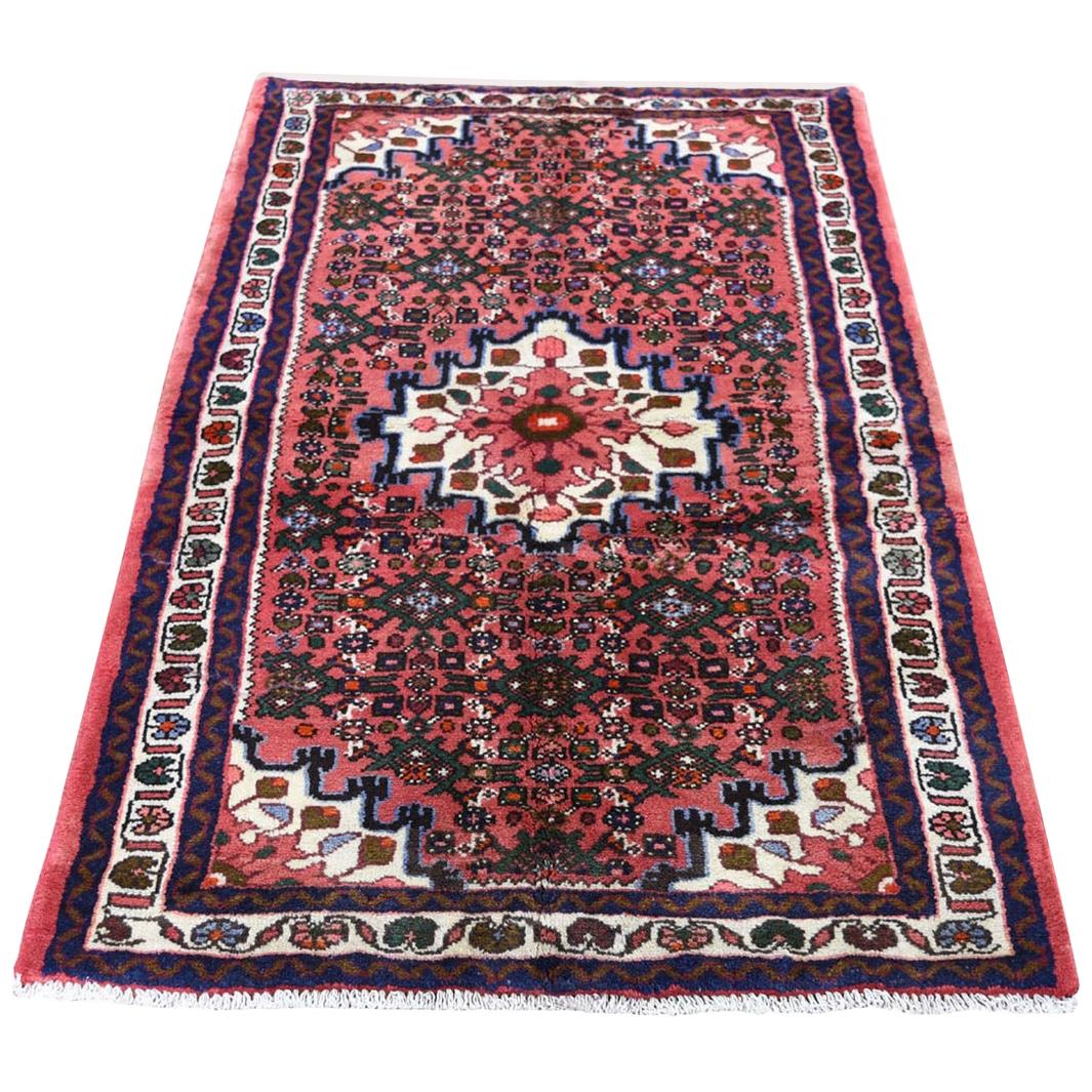 Blue Persian Hamadan Pure Wool Extra Large Runner Hand Knotted Oriental