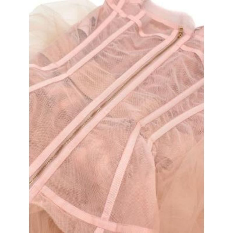 Women's Pink & Nude Tulle Bustier Dress