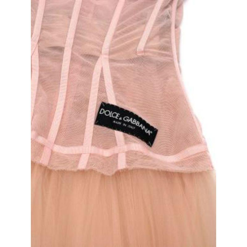 Pink & Nude Tulle Bustier Dress 1