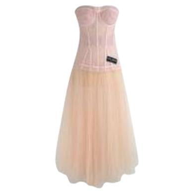 Pink & Nude Tulle Bustier Dress