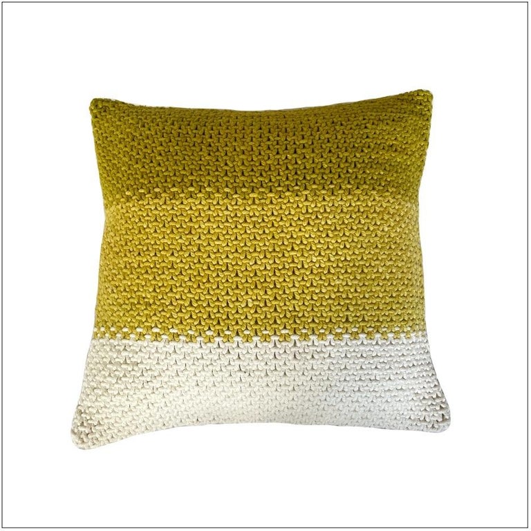 Pink Ombre 100 Cotton Handknitted Pillow made in South Africa For