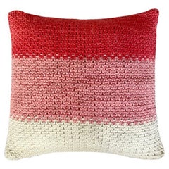Pink Ombre 100% Cotton Handknitted Pillow made in South Africa