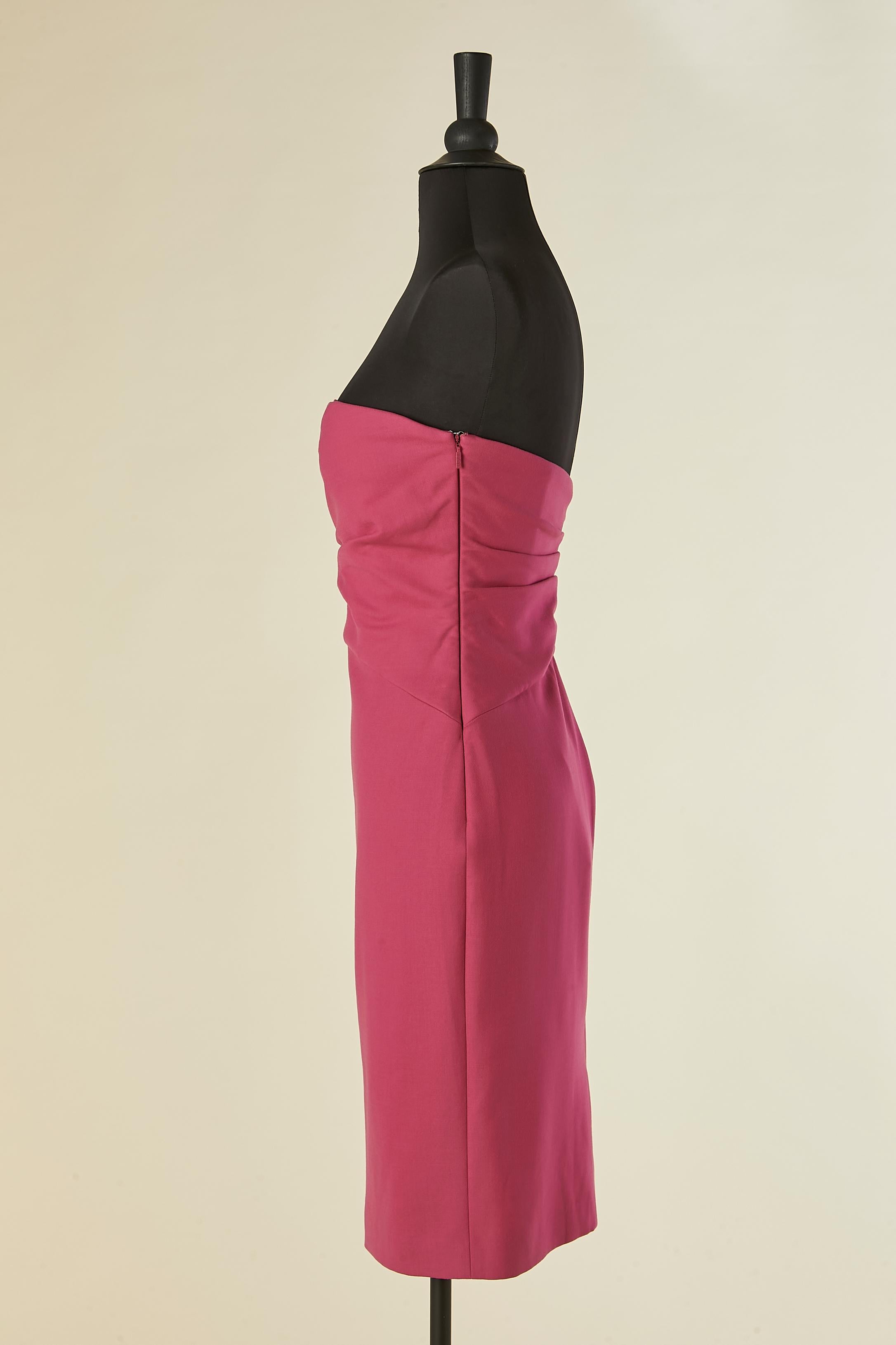 Rosa Ein-Träger-Cocktailkleid VERSACE Neu im Zustand „Neu“ im Angebot in Saint-Ouen-Sur-Seine, FR