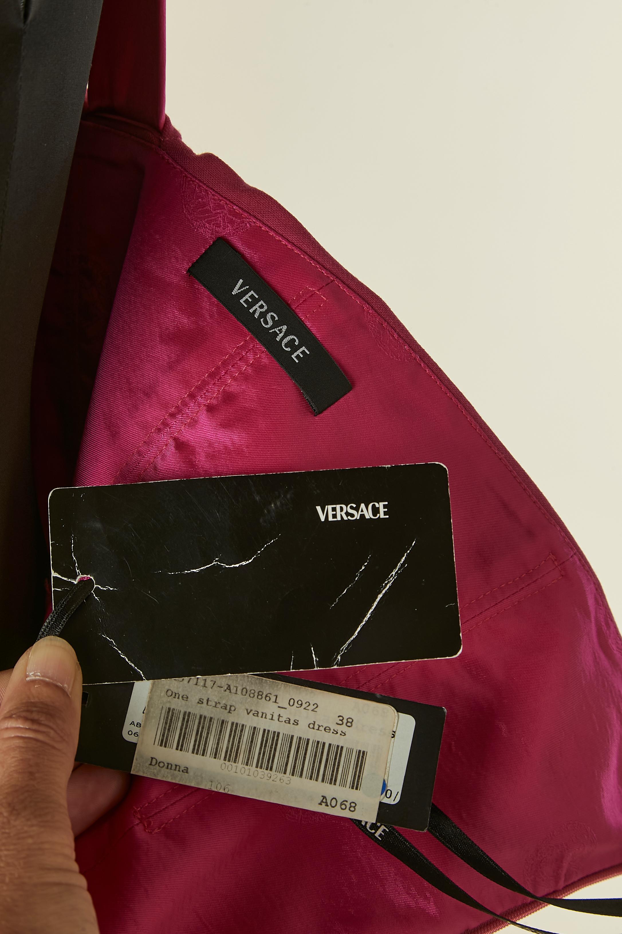 Rosa Ein-Träger-Cocktailkleid VERSACE Neu im Angebot 2