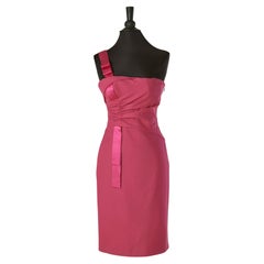 Pink one strap cocktail dress VERSACE New