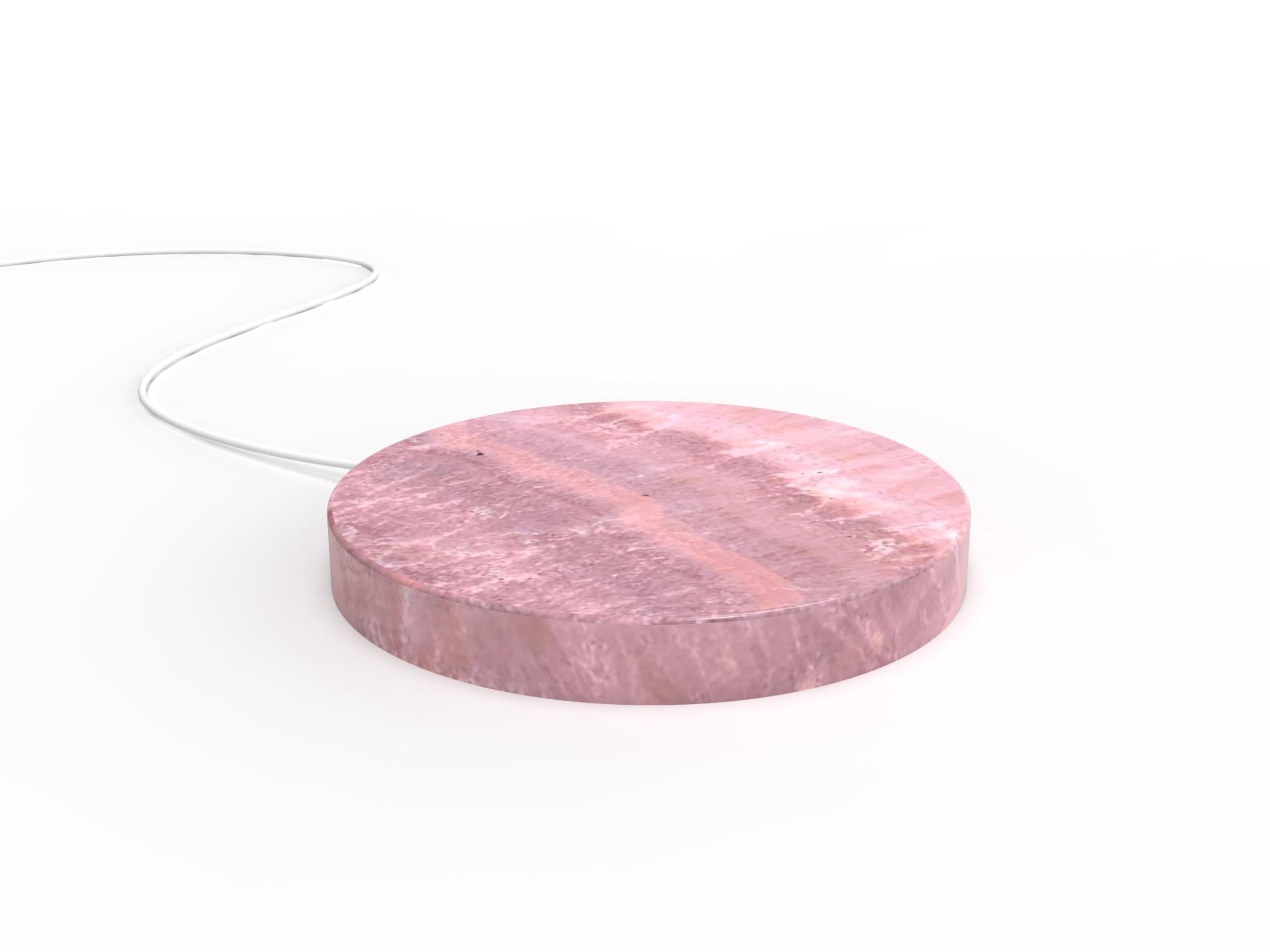 Minimalist Pink Onix Base, Small, 15w Wireless Charger For Sale