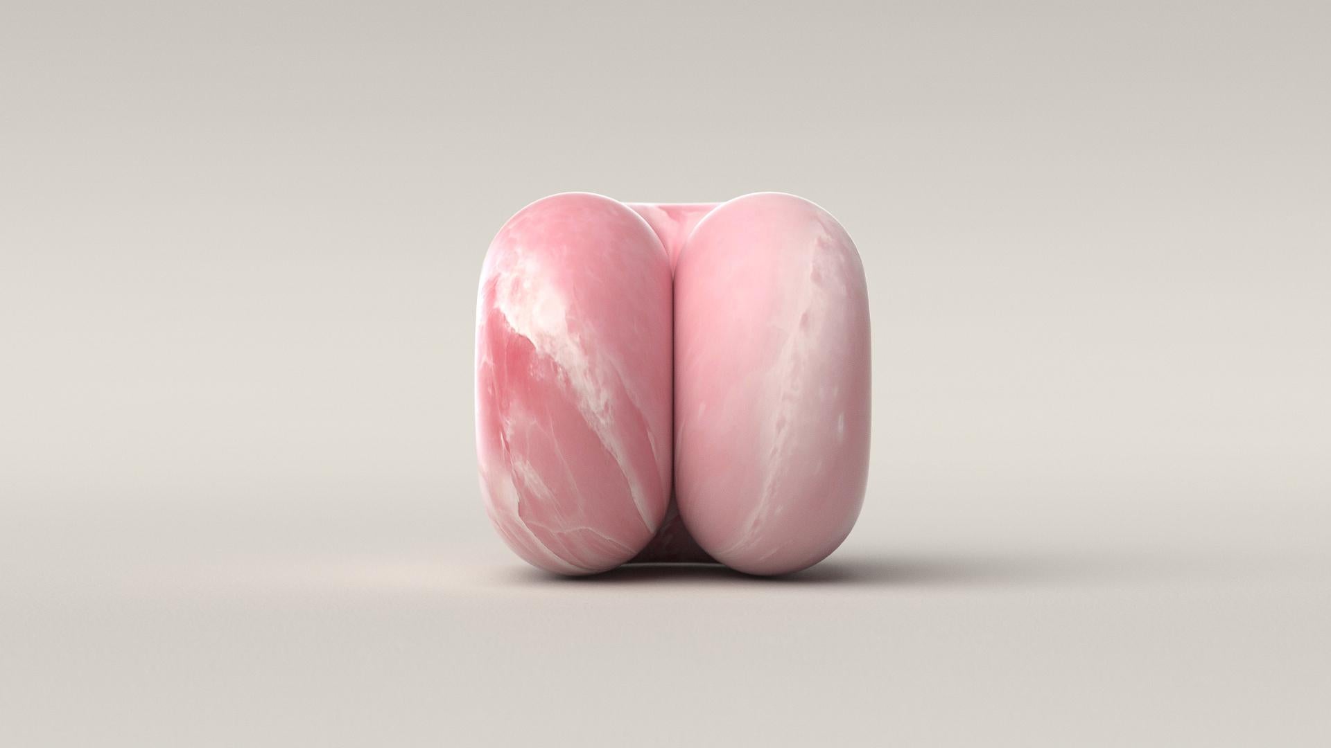 Pink Onyx Octane by Arthur Vallin
Limited Edition
Dimensions: W 55 x D 55 x H 45 cm
Materials: Pink Onyx
Finishing: Matte Un-honed

French Artist, Designer, and Creative Director Arthur Vallin hold a master’s degree in Art Direction from the