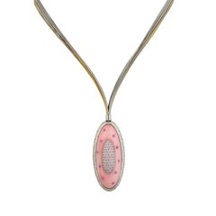 Pink Opal and Pink Sapphire Dramatic Pendant by Zoltan David