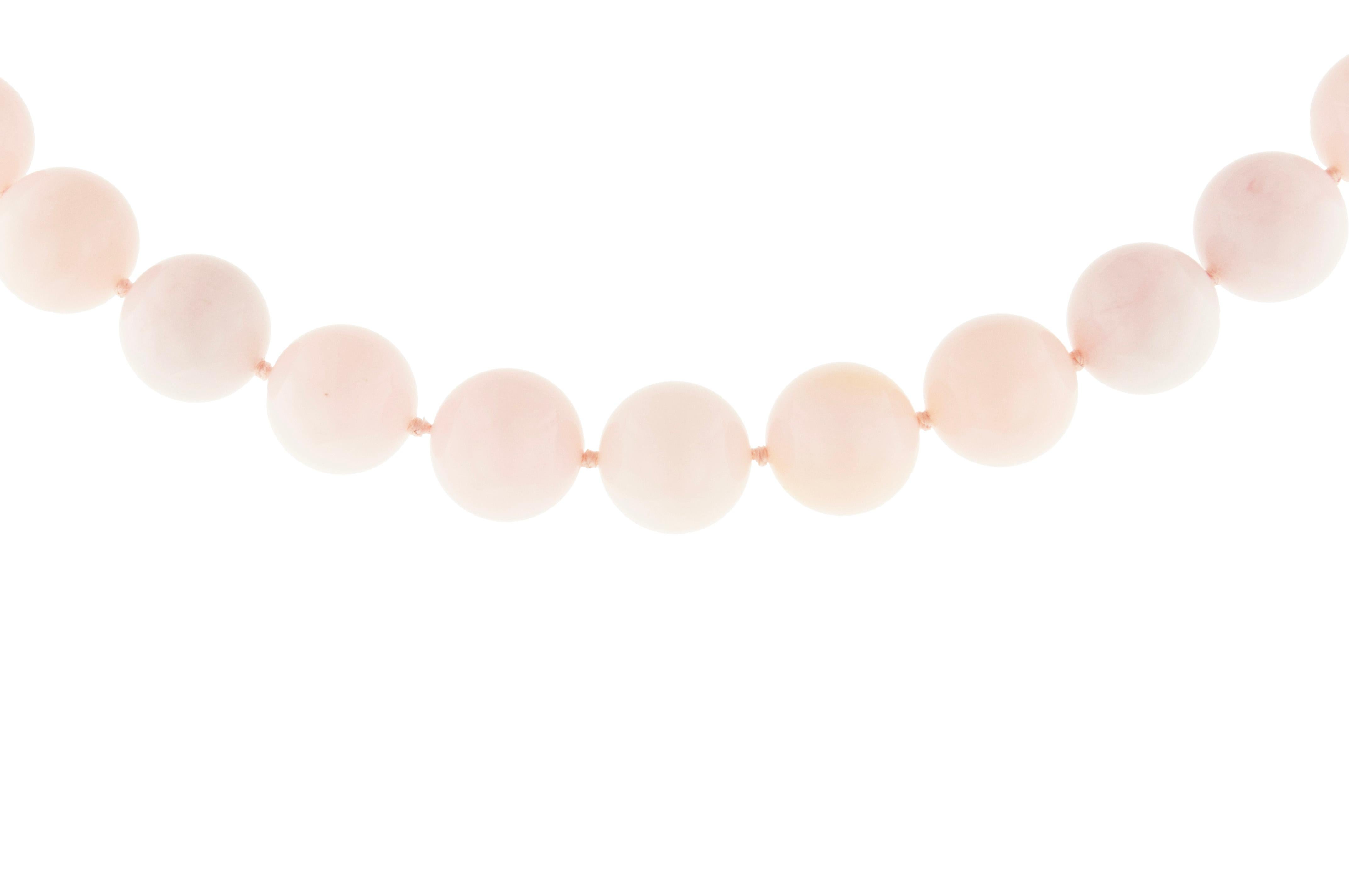 Contemporary Pink Opal Bead and Pink Gold Choker For Sale