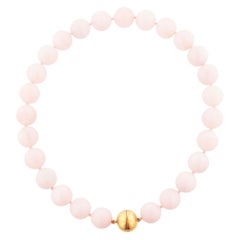 Pink Opal Bead and Pink Gold Choker