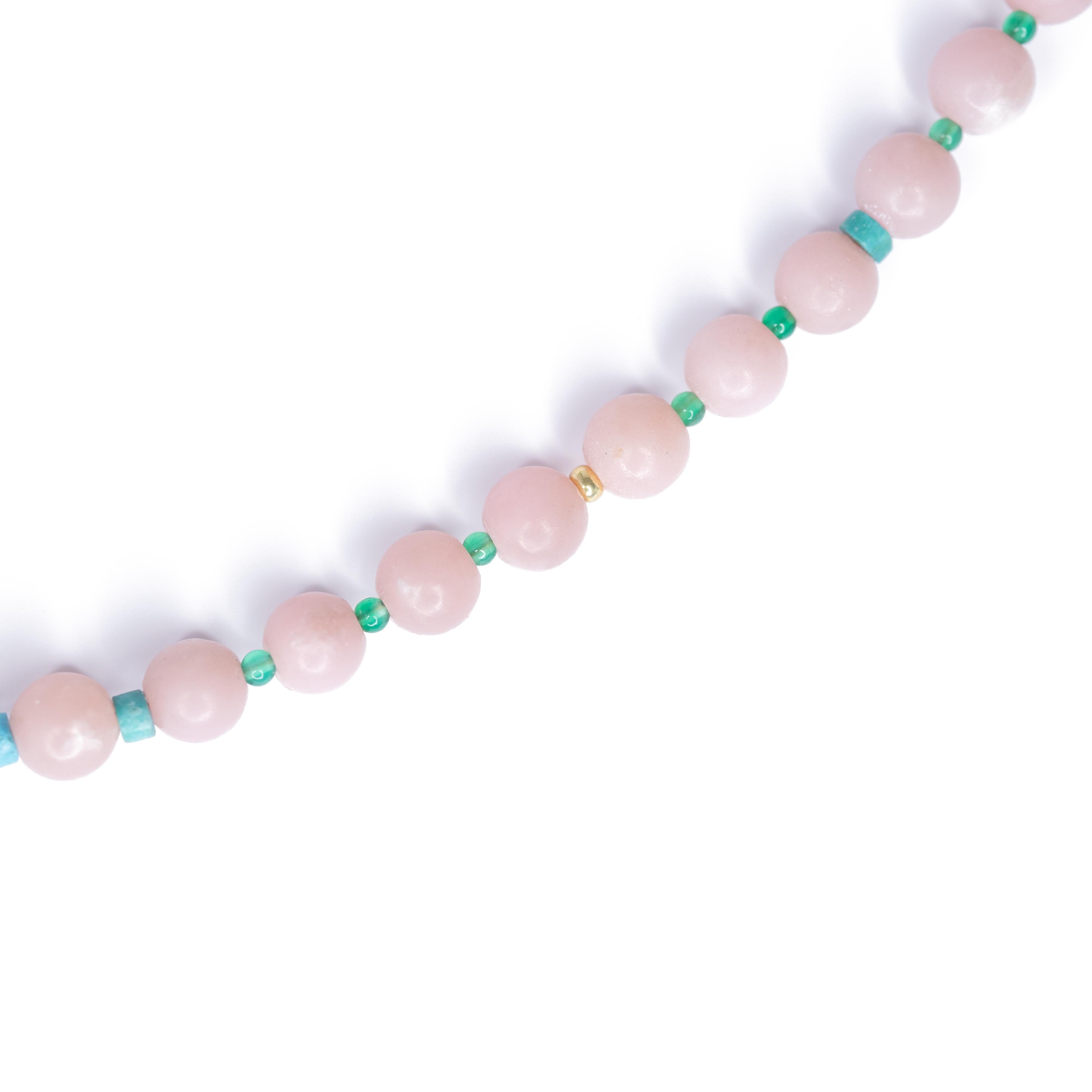Bead Pink Opal Mika Necklace - by Bombyx House For Sale