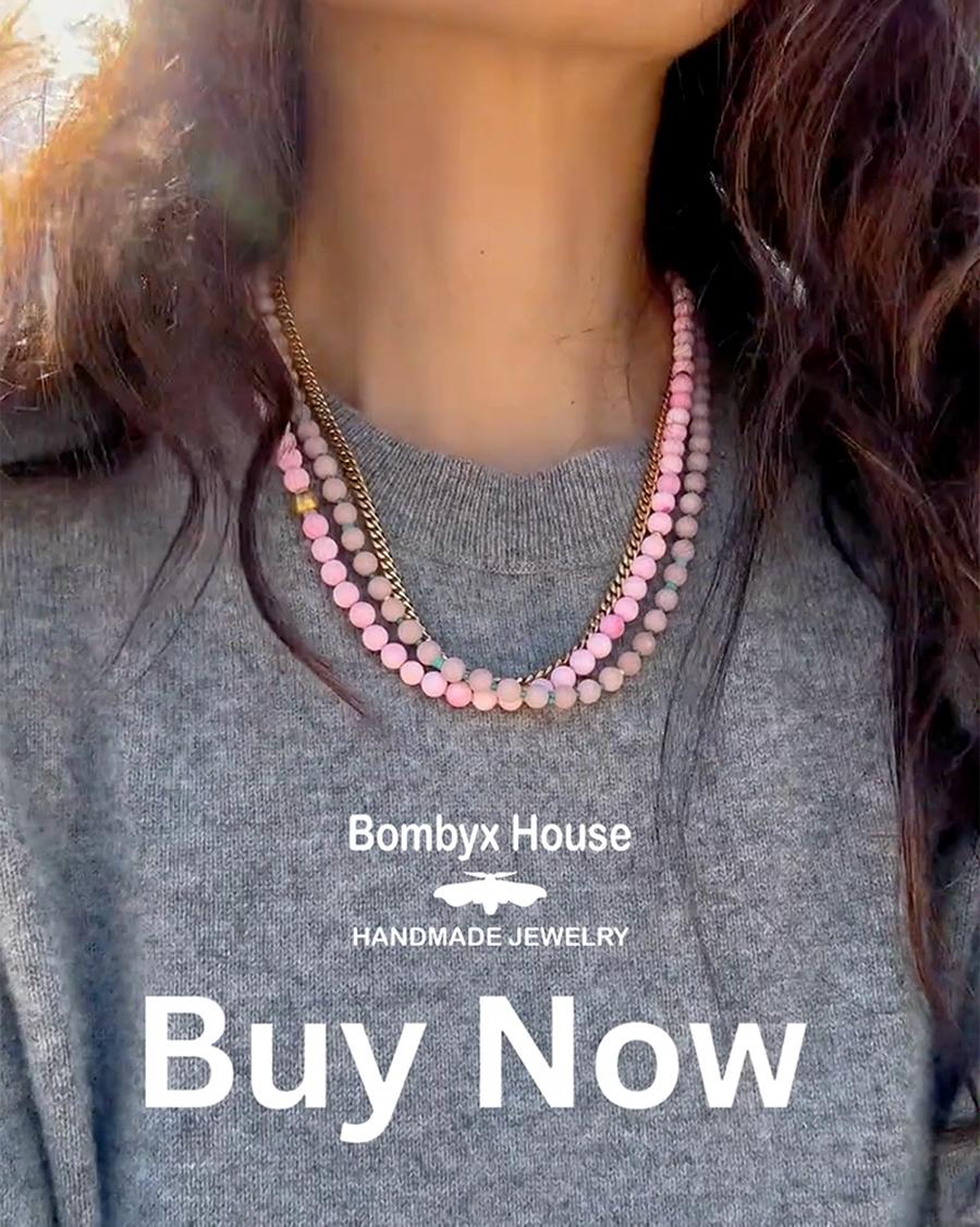 Collana Mika di opale rosa - by Bombyx House in vendita 2