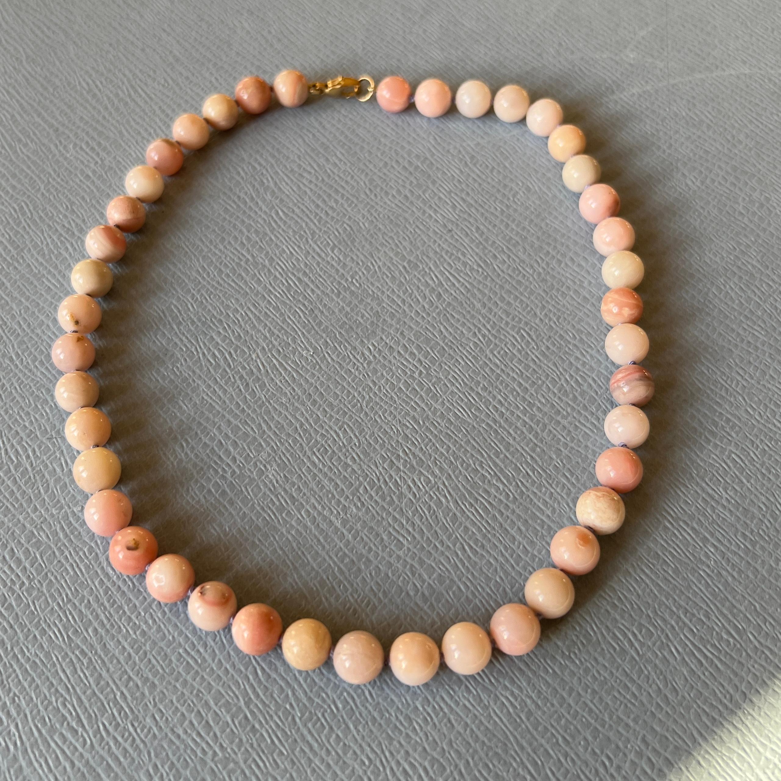 Collana di perle Opale rosa in vendita 10