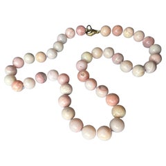 Pink Opal Necklace Bead Choker