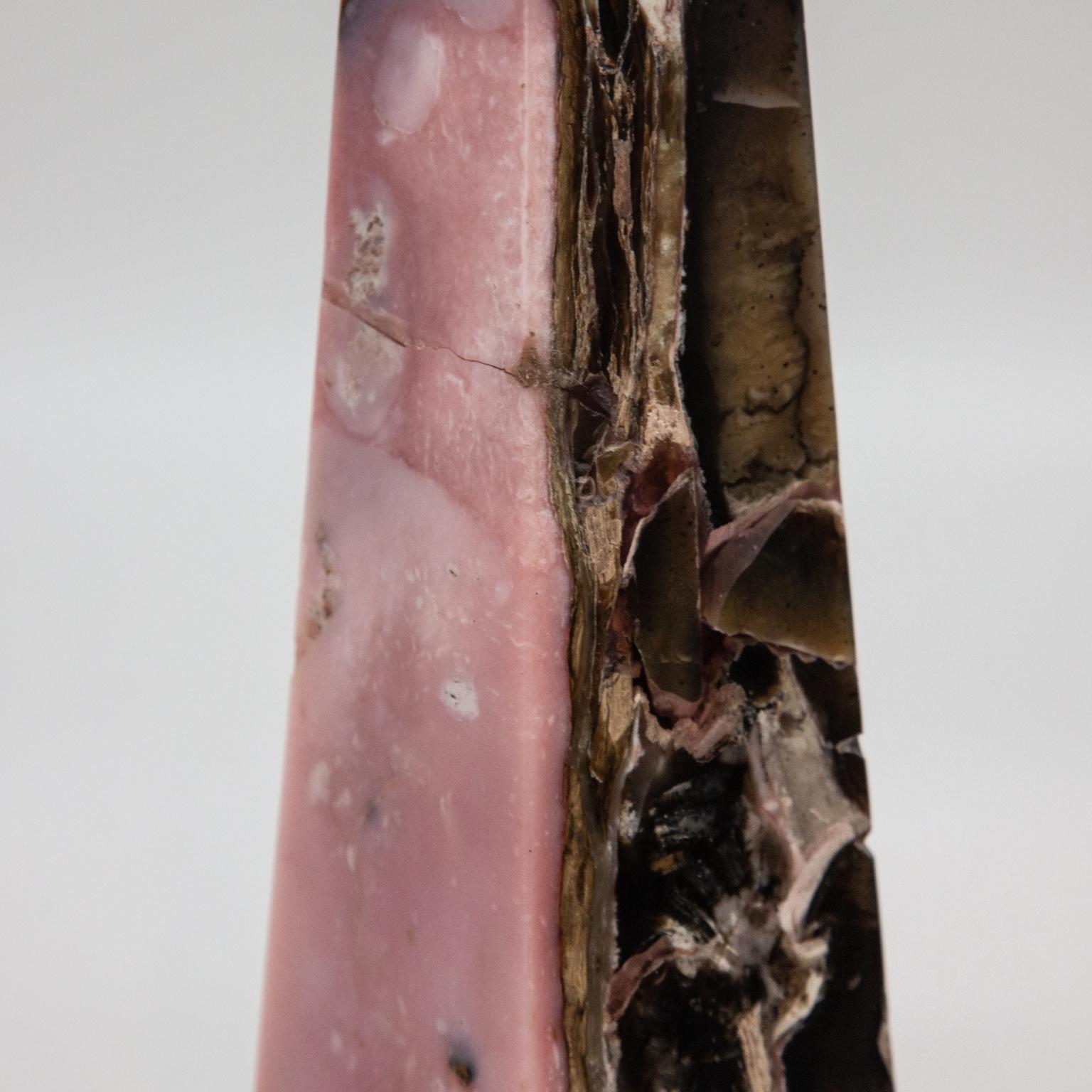 Pink Opal Obelisk In New Condition In New York, NY