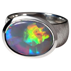 Pink Opal ring Neon opal natural opal australian wedding anniversary gift