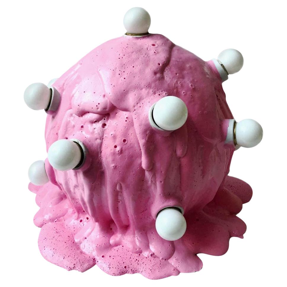 Pink Orb Expandable Foam Tischlampe