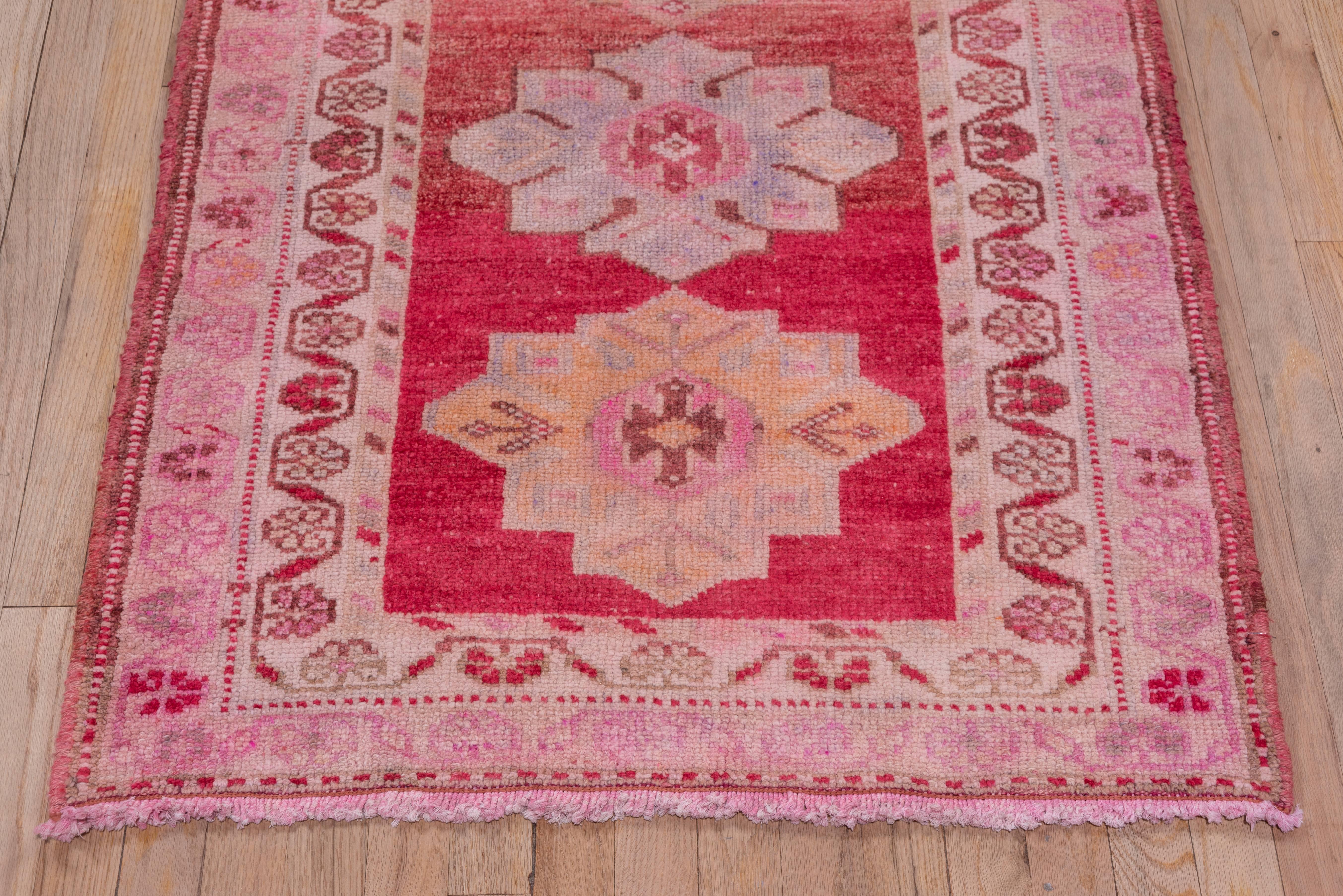 Pink Oushak Runner, circa 1940s 2