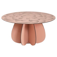 Outdoor Coffee Table - Pink GARDENIA ø80 cm