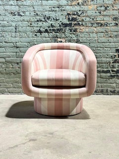 Pink PACE Collection Swivel Lounge Chair, 1970