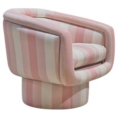 Pink PACE Collection Swivel Lounge Chair, 1970
