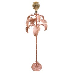 Vintage Pink Palm Lamp, France, 1960-1970