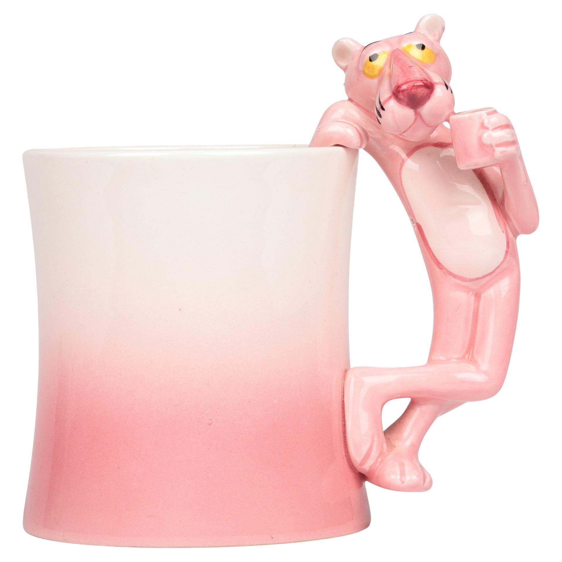Taza con forma de vaso de cerámica Royal Orleans de la Colección Pantera Rosa