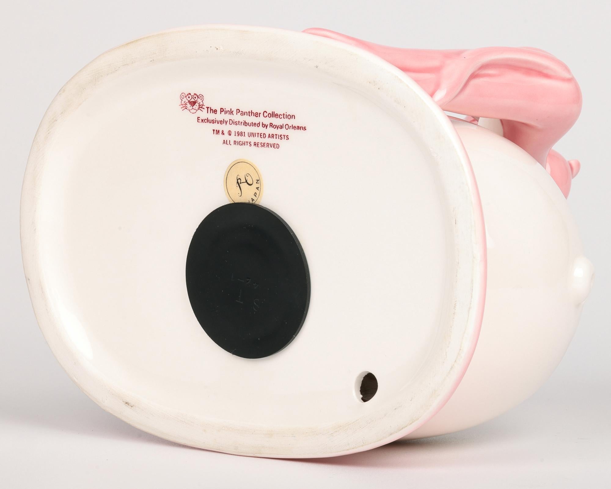 Pink Panther Collection Royal Orleans Pottery Pig Money Box For Sale 4