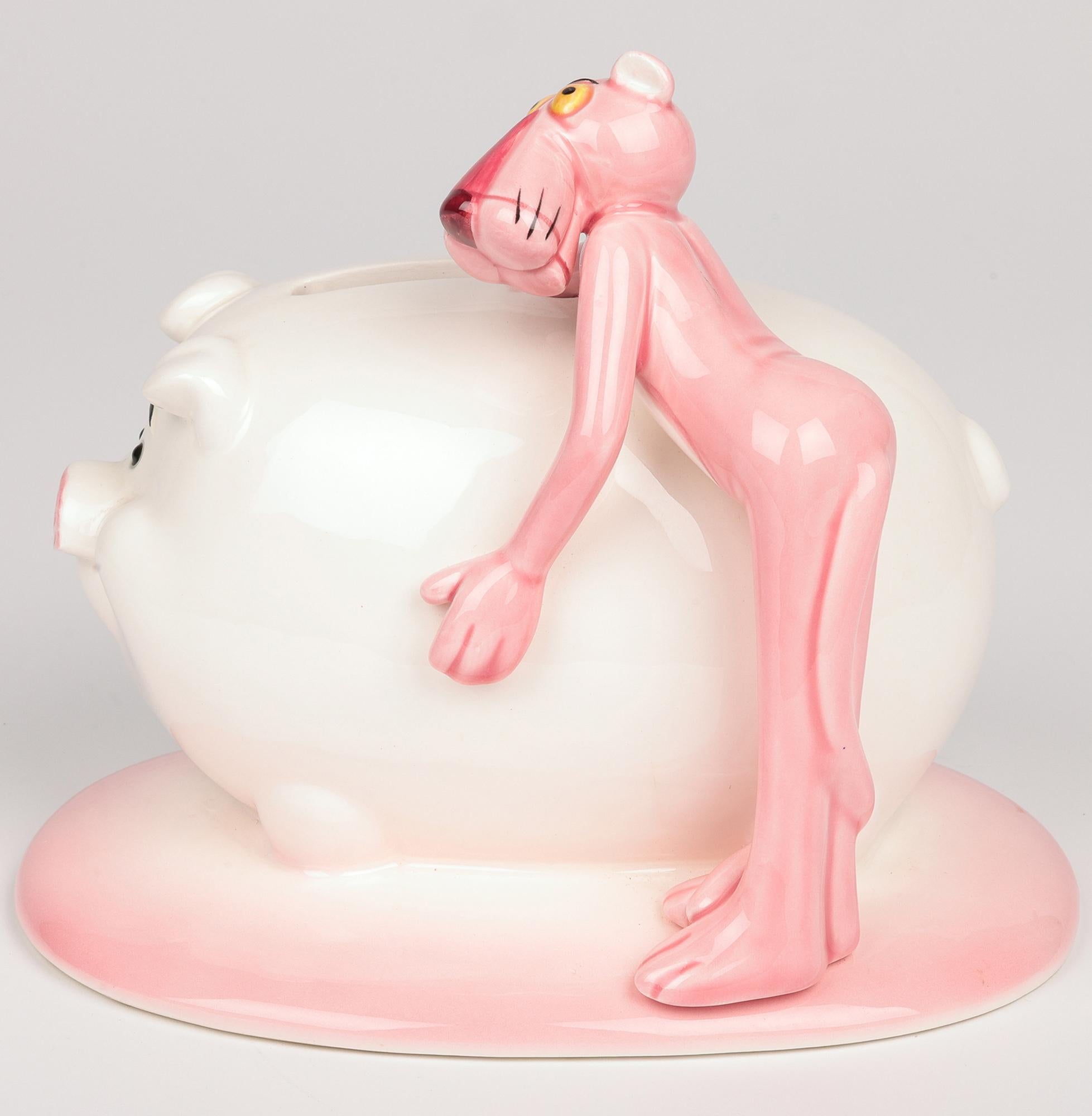 Pink Panther Collection Royal Orleans Pottery Pig Money Box For Sale 10