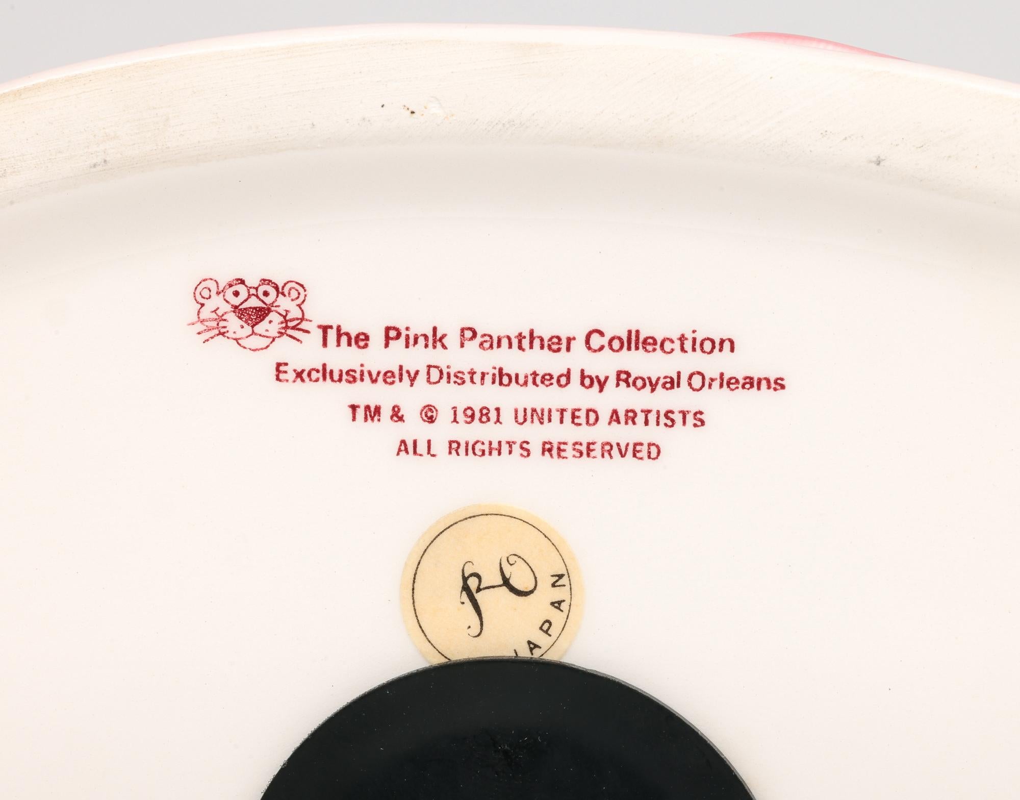 Pink Panther Collection Royal Orleans Pottery Pig Money Box For Sale 11