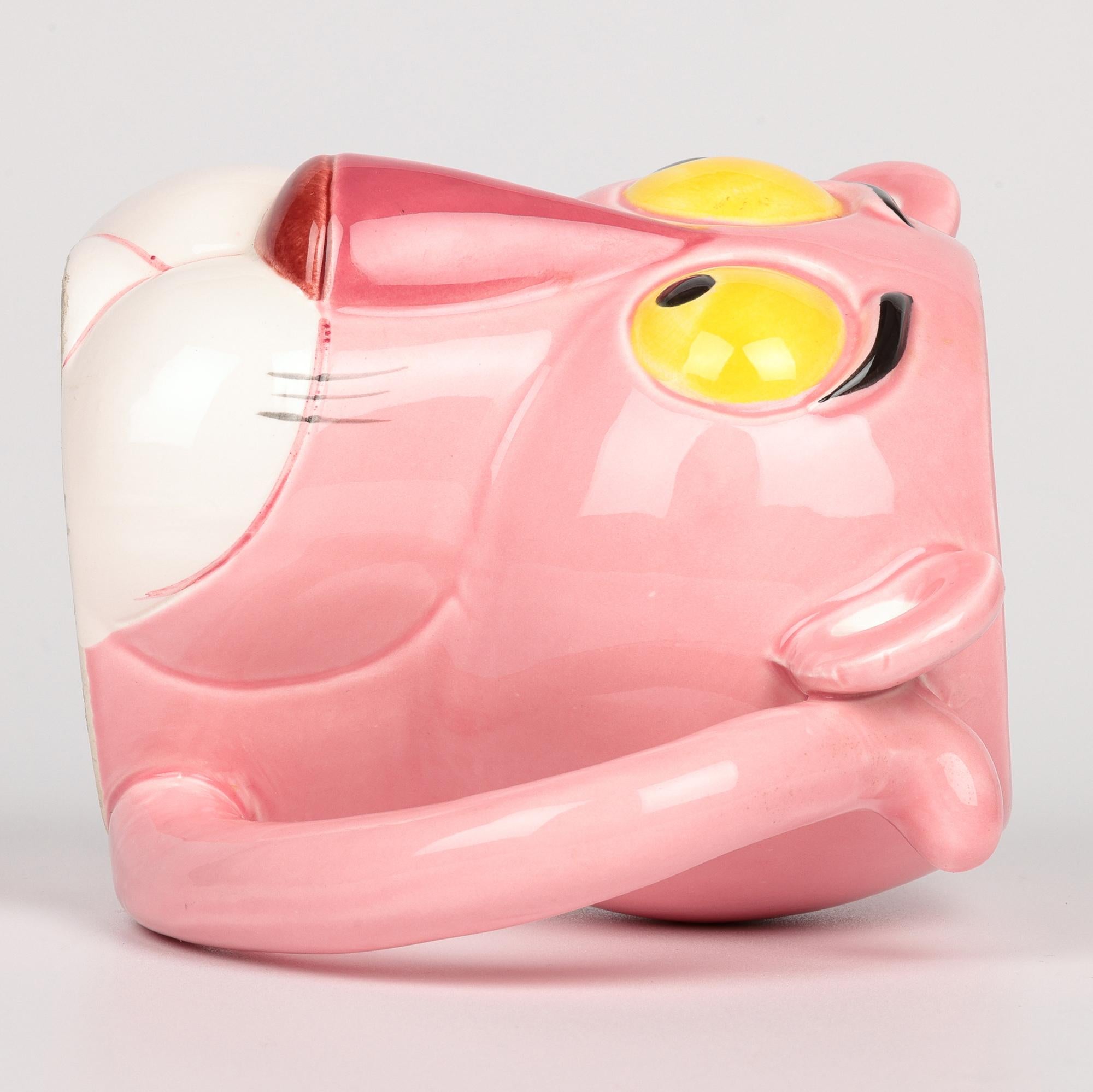 Pink Panther Collection Royal Orleans Pottery Pink Panther Character Mug For Sale 2
