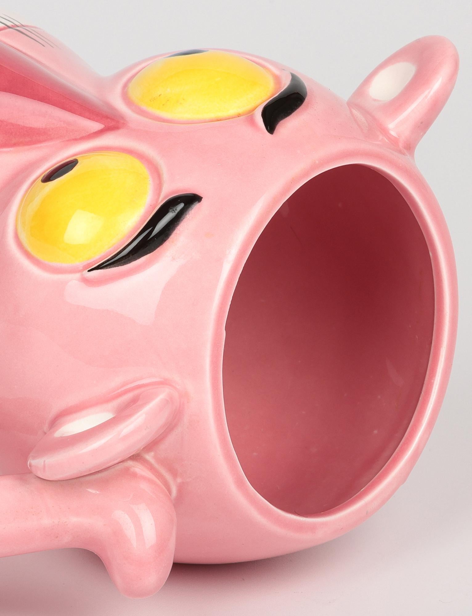Pink Panther Collection Royal Orleans Pottery Pink Panther Character Mug For Sale 1