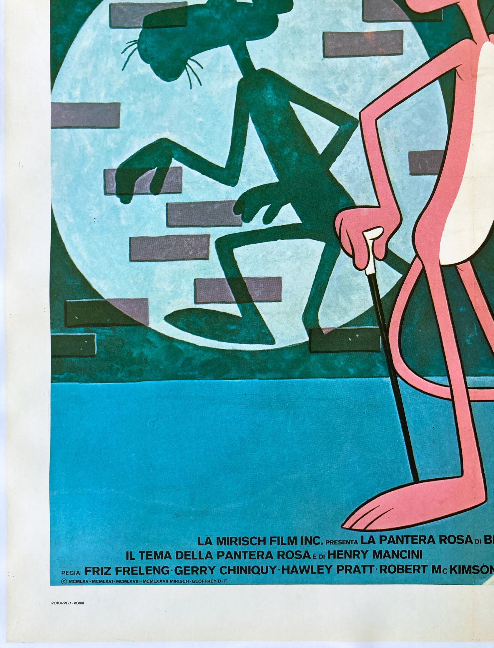 Linen Pink Panther Show 1978 Italian 2 Foglio Film Movie Poster