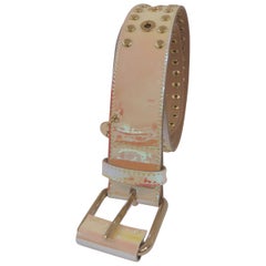 Pink Patent Leather handmade belt