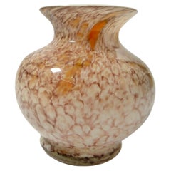 Rosa/pfirsichfarbene Murano-Glasvase, Italien 1960er Jahre
