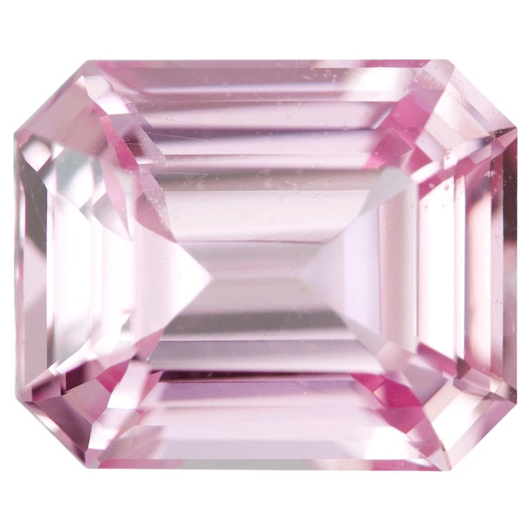 Pink Peach Sapphire 2.05 Ct Emerald Cut Natural, Loose Gemstone For