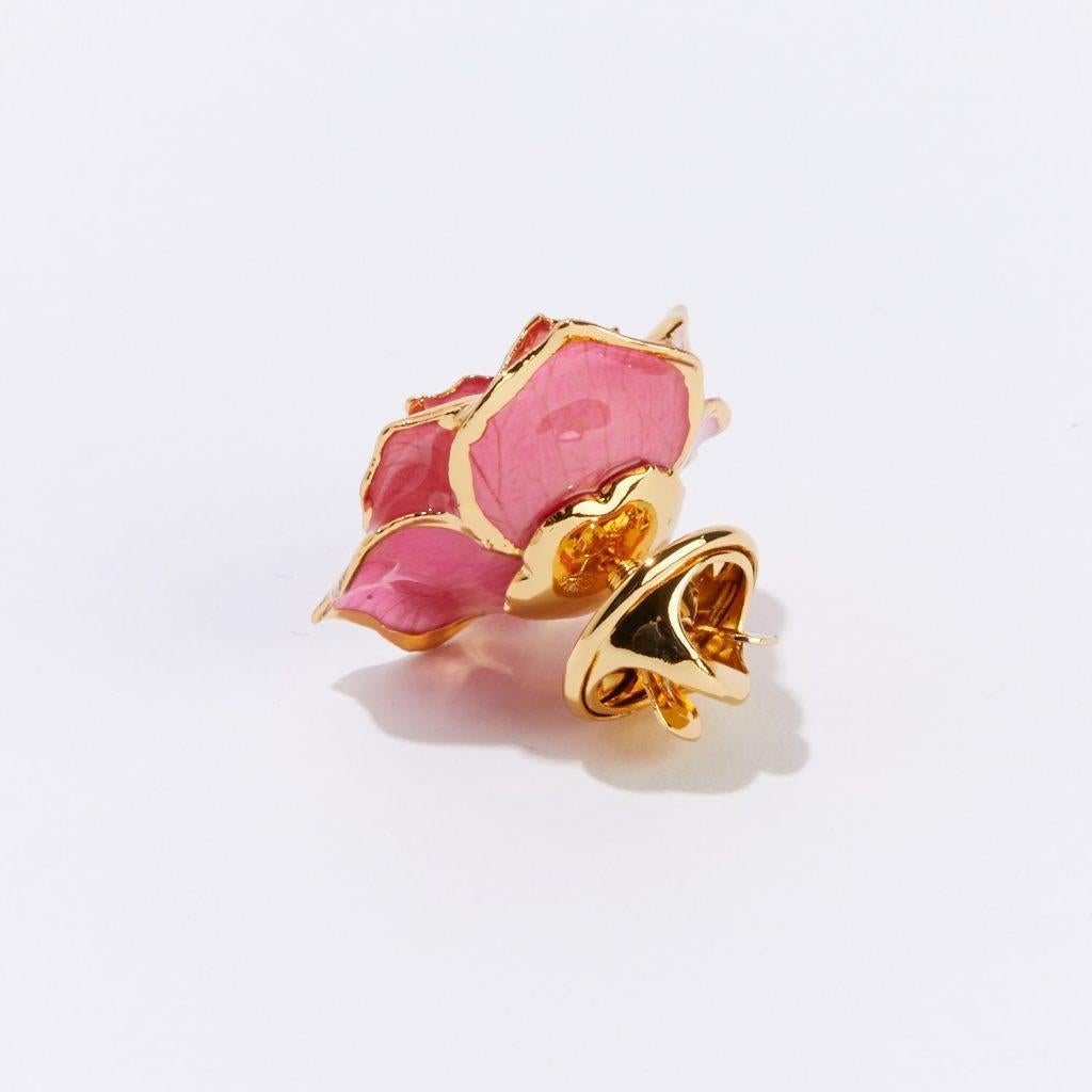 Spread joy and happiness with our Pink Perfection Eternal Lapel Pin. Stylish and sophisticated—with a hint of sweetness—this one-of-a-kind keepsake is sure to have your special someone all smiles. Delicately painted, gold-trimmed petals in