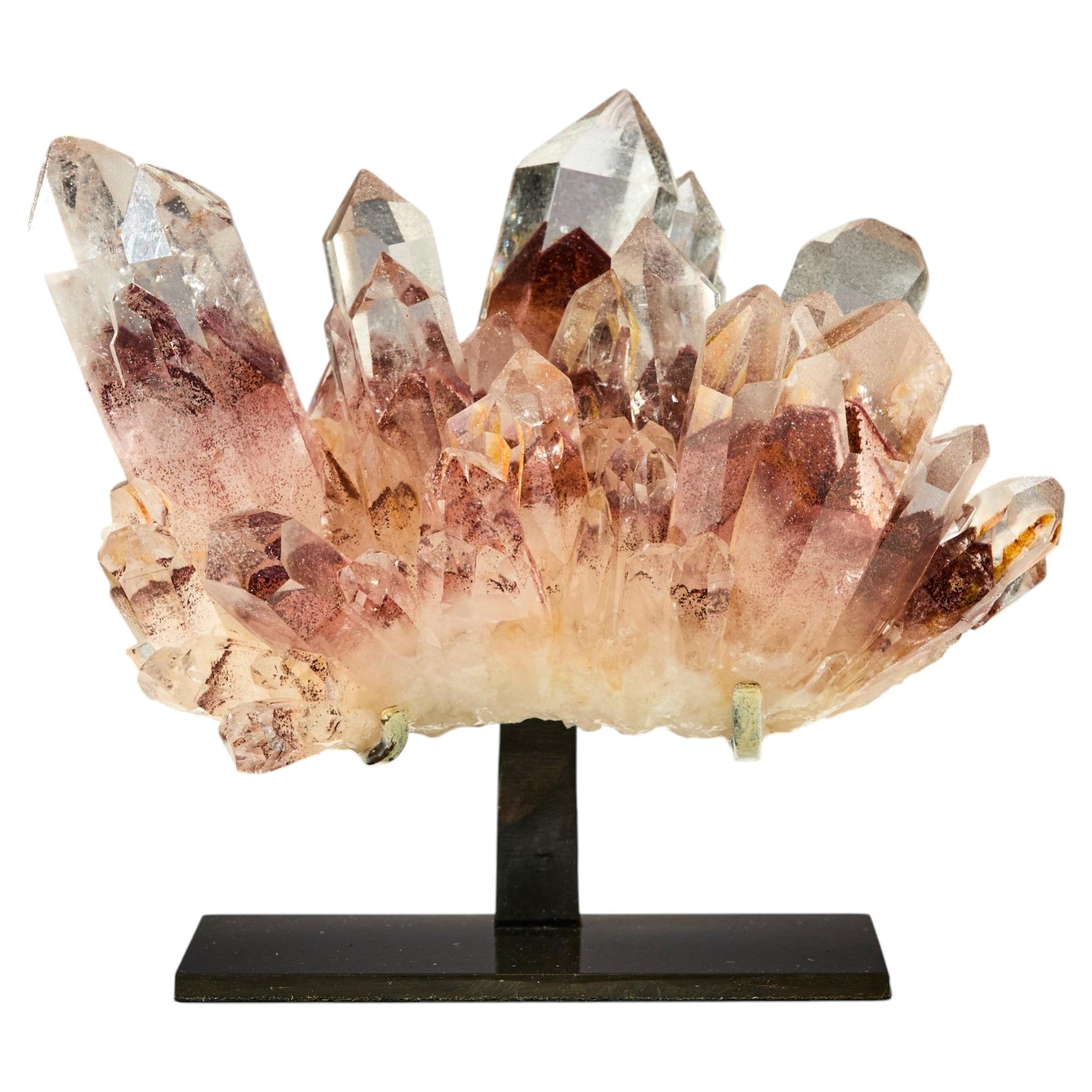 Pink Phantom Quartz Decorative Object Table top For Sale