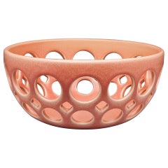 Pink Pierced Ceramic Tabletop Bowl, In Stock