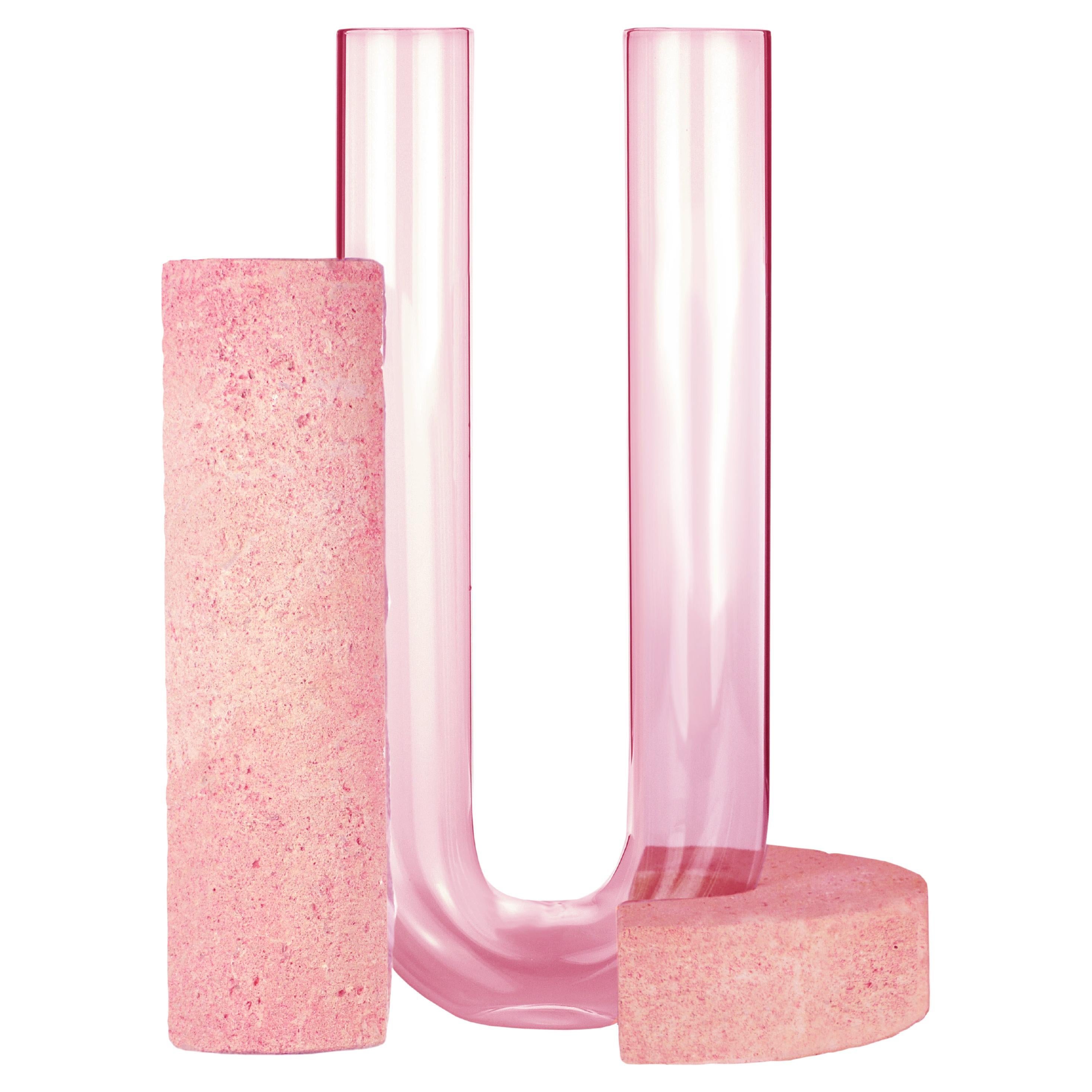 Pink-Pink Cochlea Della Consapevolezza Soils Edition Vase by Coki Barbieri For Sale