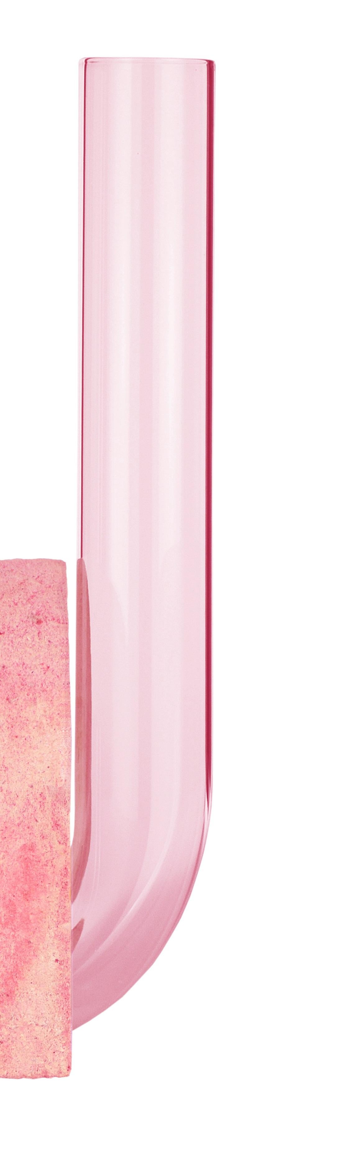 Post-Modern Pink-Pink Cochlea Della Liberazione Soils Edition Vase by Coki Barbieri