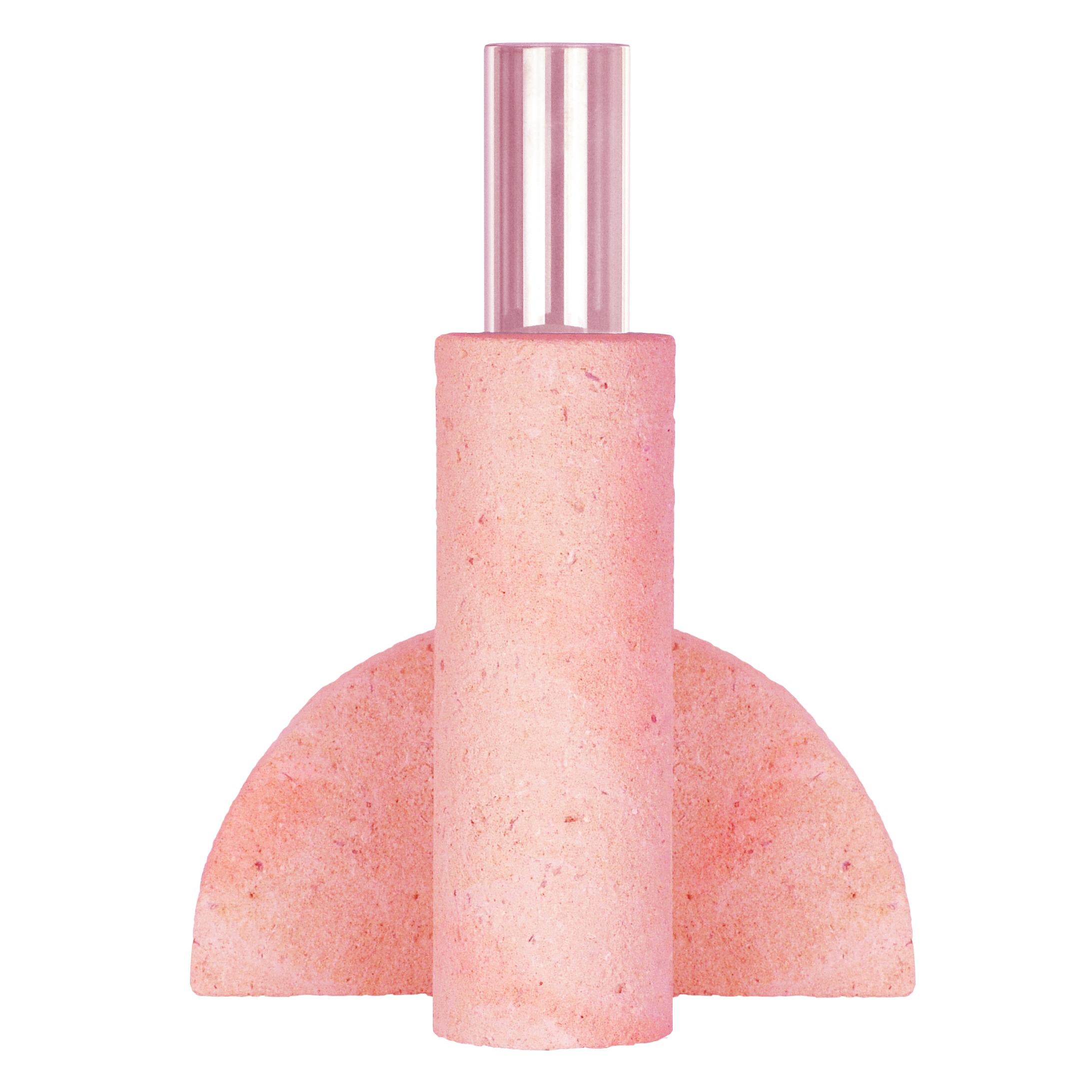 Italian Pink-Pink Cochlea Della Metamorfosi 1 Soils Edition Vase by Coki Barbieri For Sale